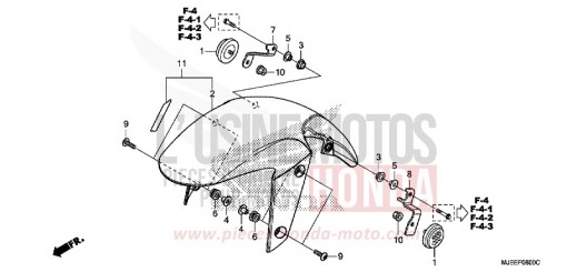 AILE AVANT CB650FE de 2014